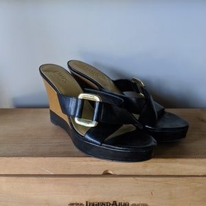 Lovely platform slides - by Chaps - size 10